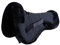 Engel Reitsport | SAKIS2-M-SCH-SCH | Sattelkissen mit echtem Merino Lammfell | mit Fellrand vorne und hinten | Steppstoff schwarz Fell schwarz Grösse M