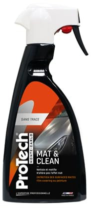 ProTechMC | Mat & Clean | Nettoyant pour Peintures Mates Voiture | Nettoie et Conserve l'Effet Mat des Surfaces | Entretien & Protection des Covering Mats | Sans Trace | Made In France | 500ml