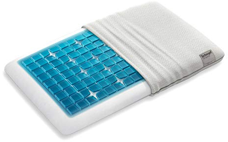 Technogel® Deluxe Orthopädisches Nackenstütz-Kopfkissen – Patentiert, Schadstofffrei & Zertifiziert - HWS-Gel-Kissen für Rücken-&Seitenschläfer inkl. Kissenbezug 66x40x07cm