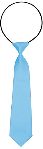 Oblique Unique® Kinder Krawatte mit flexiblem Gummiband Junge (Hellblau)