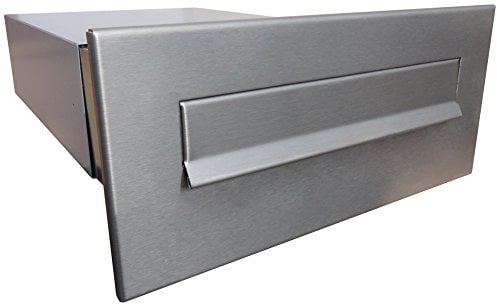 B-042 Edelstahl Mauerdurchwurf Briefkasten (Tiefe: 39-62 cm) - LETTERBOX24.de