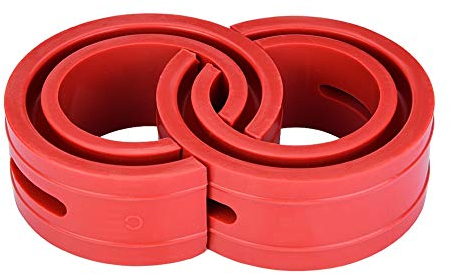 Miyinla Schraubenfederabstandshalter - 2Pc Universal Auto Stoßdämpfer Federpuffer Kissen Stoßstange Rot Auto Stoßdämpferfeder StoßstangeC