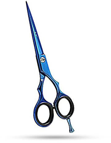 SMI Friseurschere 5,5 zoll blau haarschneideschere haarschere frisör schere edelstahl schere haare schneiden für damen und herren - Razor Edge