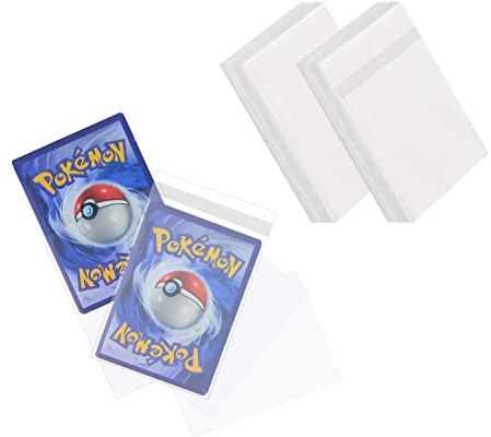 Moocuca Soft Sleeves 66 * 91mm, 200 Stück Soft Penny Kartenfolien Kartenhüllen Hüllen, Transparent pokemon karten hüllen für Pokemon, Magic