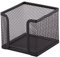 D.RECT - Zettelbox | aus Mesh | Solides Metall | Für den modernen Arbeitsplatz | Schwarz - 95x95x80 mm