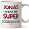Mugffins Tassen Personalisieren mit Spruch für SCHWIEGERSOHN - Auf Deutsch - Du Bist Super - 11 oz / 330 ml - Individuell Anpassbar Geschenk