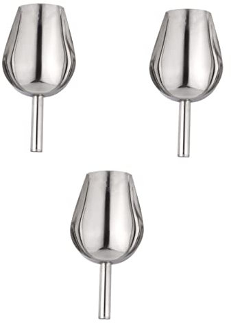 3 Stk Messbecher Aus Metall Eiswürfel Mehlschaufel Aus Edelstahl Edelstahl-eisportionierer Essensschaufel Aus Metall Klein Küchenutensilien Schaufeln Scoop Eis Am Stiel Kühlschrank