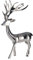 EGLO LIVING Deko Rentier Baligian, Weihnachtsdeko Fensterbank, Herbstdeko Wohnzimmer, Weihnachtsfigur Hirsch REH, Tischdeko Weihnachten Herbst, Metall in Chrom, H 40 cm