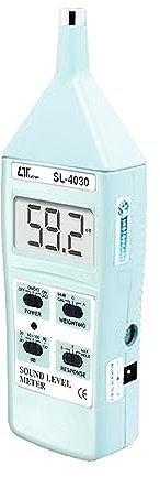 Fonometro digitale (intervallo: da 30 a 130 dB) per auditorium, test del rumore dei veicoli insieme al certificato di calibrazione di fabbrica Modello: Lutron SL-4030