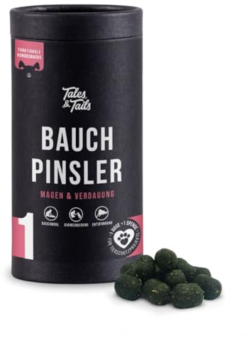 Tales & Tails - Bauchpinsler Verdauungs-Snack für Hunde | Für Allergiker Hunde | Getreidefrei | 1 Dose - 1 x 325g