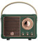 Mokeum Retro Bluetooth Speaker, Classic Old Style Radio Design, Portable Rechargeable Mini Speaker with Loud Volume, Bluetooth 5.0 Wireless Connection, Support TF Card, U Disk and AUX (Green)