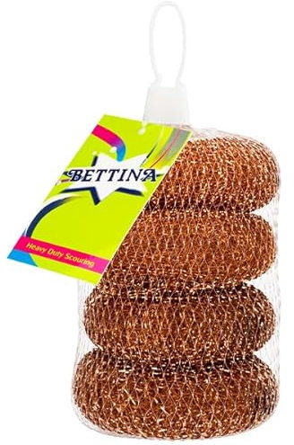 Bettina Heavy Duty Copper SCOURERS 4'S x 2