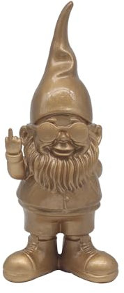 Lesser & Pavey, statuette dorate di gnomi che si comportano male, per decorare la casa, ornamenti ideali come regalo di amicizia per donne e uomini, grazioso centrotavola e accessori per il soggiorno