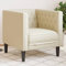 Willood Chesterfield-Sessel Creme Kunstleder