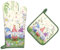 Arquiel Ofenhandschuh und Topflappen Frühling Gnom 2er Set, 100% Baumwolle Kochhandschuhe, Hitzebeständiger Küchenhandschuh Zum Kochen Backen Grillen Geschenk
