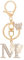 JSRQT Porte-clés en Métal à Lettre Initiale, Porte Clés Alphabet avec Gland Papillon, Accessoire Mignon pour Sac à Main Femmes Filles (M)
