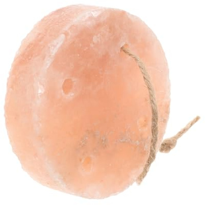 Sosoport Salzleckstein Für Kleintiere Mineral Salzziegel Zum Lecken Lebensmittelechtes Salzblock Futter Für Kaninchen Hamster Meerschweinchen Hängend Mit Loch (8x2 cm)