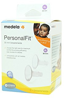 Medela PersonalFit Breastshields (2), Size: X-Large (30mm) in Retail Packaging (Factory Sealed) #87075 by Medela