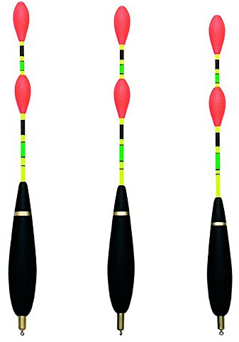 Wurmbaden 3 vorbebleite Waggler Allround Posen Angel Set Schwimmer Angelposen Laufposen Karpfen Aal Pose