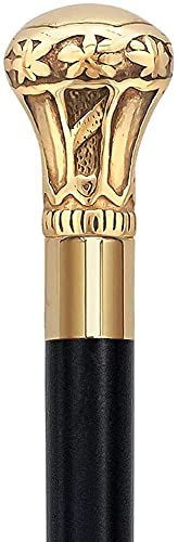 Royal RC Canes Replik von Bat Masterson Gehstock, Messing-Griff, Schwarz