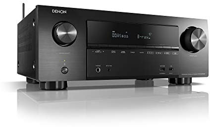 Denon AVRX2500H 7.2 Surround AV-Receiver (Alexa kompartibel, Phono, Dolby Vision Kompatibilität, Dolby Atmos, dtsX, WLAN, Bluetooth, Amazon Music, Spotify Connect, HDMI Eingänge, 7X 150 W) Schwarz