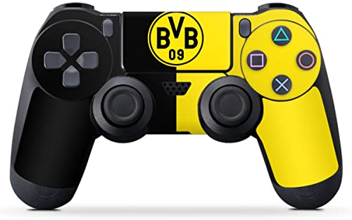 DeinDesign Skin kompatibel mit Sony Playstation 4 Controller Folie Sticker BVB Borussia Dortmund Wappen