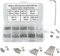 FandWay 250Pcs M2 Bolts and Nuts Set,Button Head Machine Screws ISO 7380 Allen Screws, 304 Stainless Steel Hex Bolts and Washers Set Fully Threaded With 1 Allen Keys.