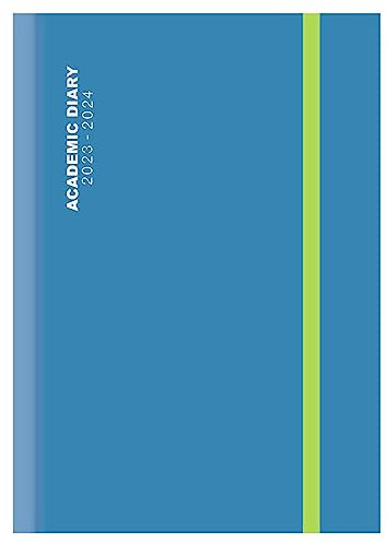 G4GADGET 2023-2024 A4 Blue Mid-Year Day a Page Academic Diary Glossy Hardback