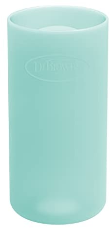 Dr. Brown's Options+ Glass Baby Bottle Sleeves, 100 Percent Silicone, Narrow Neck, Mint, 8oz/250 ml