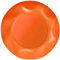 Zeus Party Piatti Piani Carta Plastificata Tinta Unita con Bordi Ondulati 25cm (Arancione)