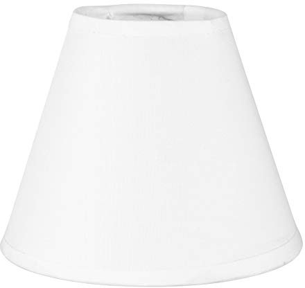 OSTARIA 91115 Abat-jour Conique à Pince Blanc - Abat jour à clipser Grand Modèle Dim : D14xH11.5cm