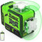 Huepar Nivel láser Autonivelante 2x360 ° Bluetooth Green Beam Cross Line, línea horizontal y vertical de 360 °con modo de pulso, batería de litio y soporte magnético -P02CG