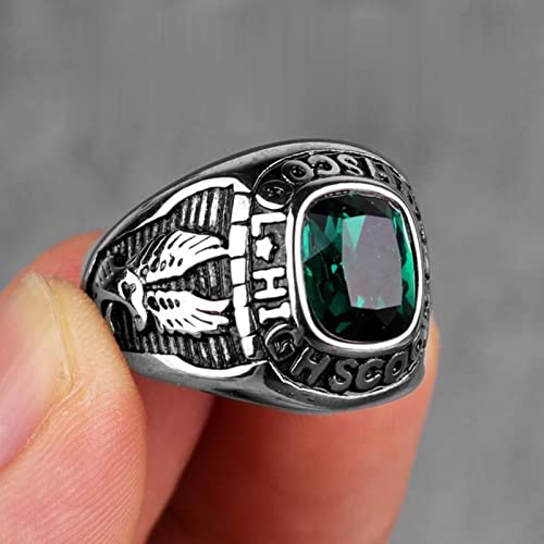 Männer Ringe Strass High School Eagle Punk Hip Hop für Biker Männlich Freund Schmuck Kreativität Geschenk Großhandel