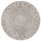 freundin Home Collection Lilja Flachgewebe In- und Outdoor Wendeteppich Wetterfest Modernes Mandala Design Teppich für Balkon Terrasse Garten Wintergarten Wohnzimmerteppich Wasserfest, Ø 140 cm, Linen