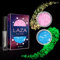 Laza Body Glitter, 2 Jars Chunky Glow in The Glitter Sequins with Glitter Glue Perfect for Women Eyeshadow Makeup Face Paint Festival Rave Outfits Hair Accessories Carnival Party Costumes - Pink Blue