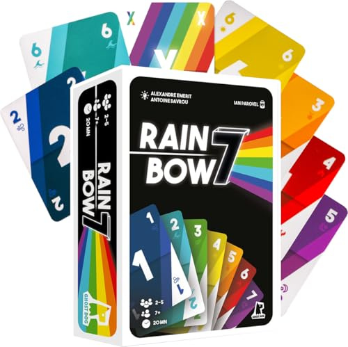 Ghost Dog | Rainbow 7 Card Game – Strategic Hand Management Game for 2-5 Players | English & French