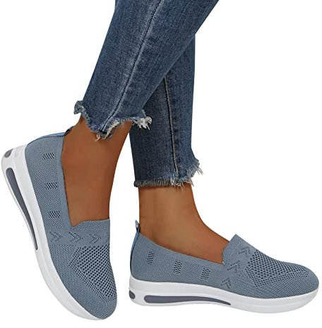 Scarpe Donna Sneakers Estive Slip on Sneakers Casual Fitness Mesh Scarpe Senza Lacci Scarpe Bianche Vintage Scarpe Running Scarpe Running Donna Ammortizzate