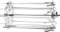 belupai Rotisserie Skewers Needle Cage, Rotating Kebab Skewers Needle Cage with 10 Sticks, Stainless Steel Roaster Rotisserie Skewers for Most Air Fryer Oven Rotisserie Grill