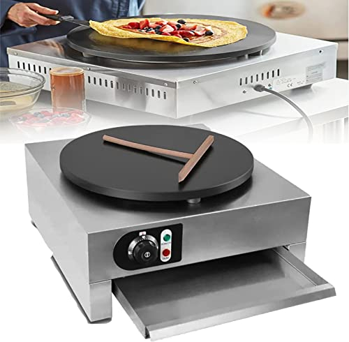 Macchina per pancake elettrica commerciale 3KW Crepiera elettrica commerciale da 16 Padella per pancake a temperatura regolabile, per tortilla, uova, barbecue
