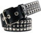 SNCEAW Nietengürtel, Punk-Rock-Nietengürtel mit hellen Pyramiden-Nieten, für Damen und Herren, Nieten und Stern, Fit Pant 31-36 inch
