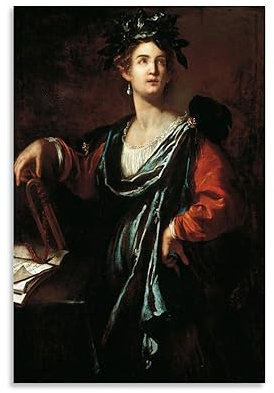 RyuSa Artemisia Gentileschi berühmte Malerwerke (Clio The Muse of History) Druck Poster Leinwand Wandkunst Dekorativ Schlafzimmer Modern Home Print Bild Artworkss 30 x 45 cm