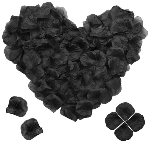 HXMJIED Lot de 1 000 pétales de rose artificiels, pétales de rose artificiels, pétales de rose en soie pour chambre à coucher, pour mariage, anniversaire, Saint-Valentin