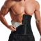 Amy Coulee Bauchweggürtel Herren Schwitzgürtel Sauna Waist Trainer Bauchgürtel Workout Fitness Taillentrainer (Schwarz, 3XL)