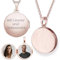 Medaillon rund zum Öffnen für Bilder Rosegold vergoldet | Kette Damen Medallion mit Bild | Amulett Anhänger mit Foto personalisiert | Halskette mit Gravur | Schmuck Geschenk zur Erinnerung