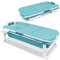 YUENFONG Badewanne Erwachsene Faltbare Bathtub Sitzbadewanne, Klappbare Duschewanne mit Abdeckung Massagerollen Dampfanschluss, Klappbadewanne mit Thermometer, Größe: 149x64x54cm