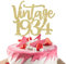 1 Stück Vintage 1934 Tortendeko Neunzig Awesome Since 1934 Kuchen Deko Happy 90 Fabulous 1934 Cake Topper für 90th Geburtstag Hochzeit Jahrestag Party Torten Dekorationen Gold