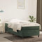 Festnight Boxspringbett 90x200 mit Matratze Einzelbett Bett ohne Kopfteil Polsterbett Samt Bettgestell mit Lattenroste Boxspringbetten Bettrahmen Schlafzimmer Dunkelgrün