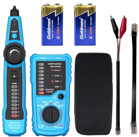 Netzwerk Kabel Tester, Tracer mit Probe Ton, RJ11 RJ45 Line Finder, Wire Tracker Multifunktion, Ethernet LAN Netzwerk Cat5 Cat6 Kabel Wartung Kollation, Telefonleitung Test