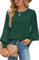Oberteile Damen, Elegant Langarm Plissee Musselin Bluse, Chiffon Lässige Locker Long Sleeve Shirt, Frühling Leicht Business Party Outfit