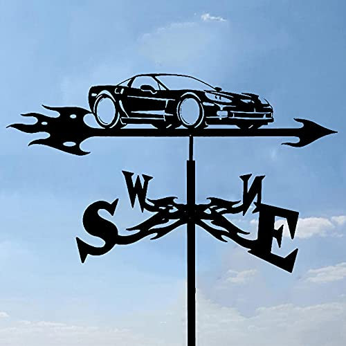 Generic Girouette en Acier Inoxydable Farm Scene Jardin Pile Girouette Girouette Girouette Girouette/Voiture 1/50 * 35Cm